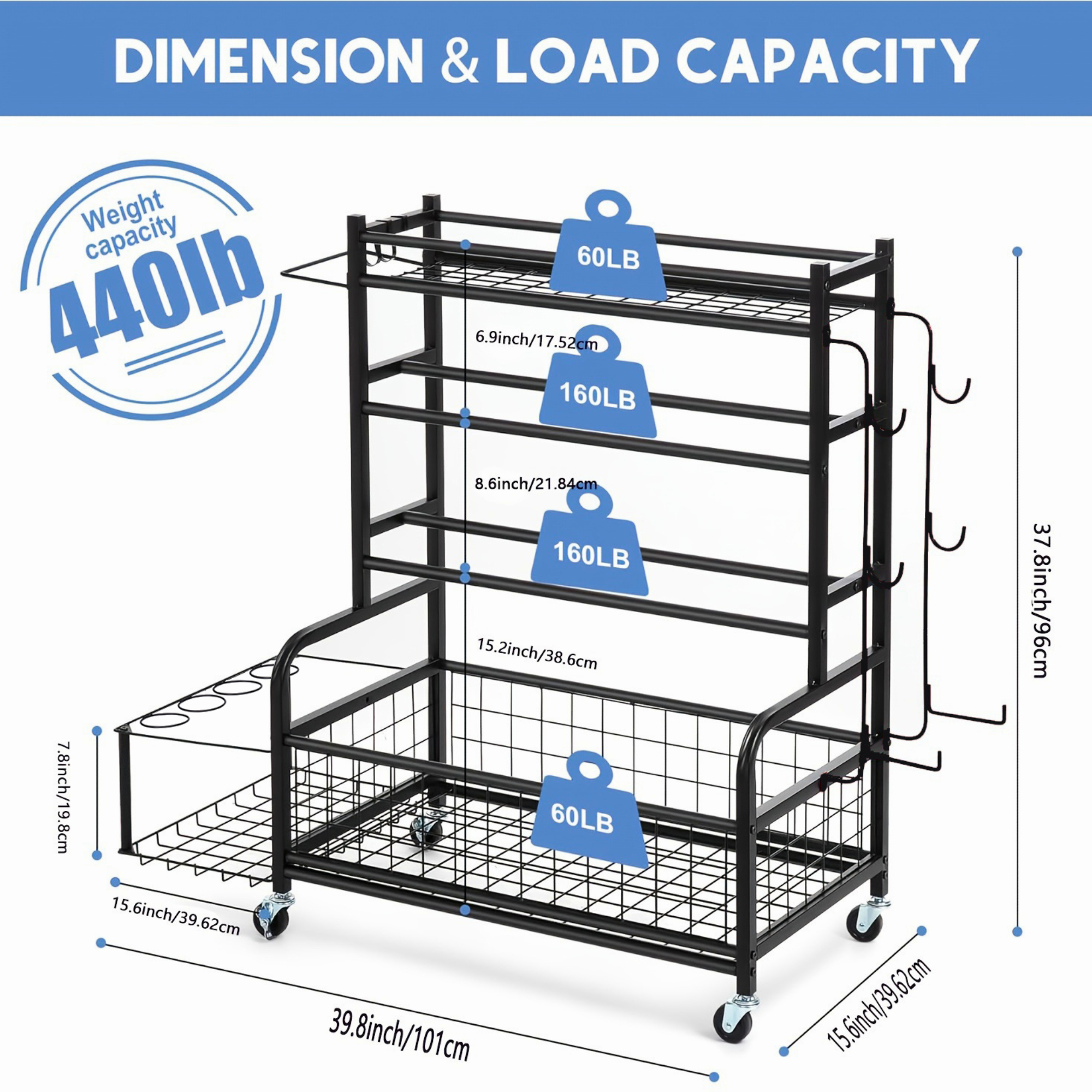 Blacksmith 4 Tier Storage Rack - Sports Equipment Kitchener のレビューと価格